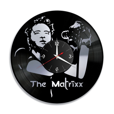 Часы настенные "группа The Matrixx, серебро" из винила, №1