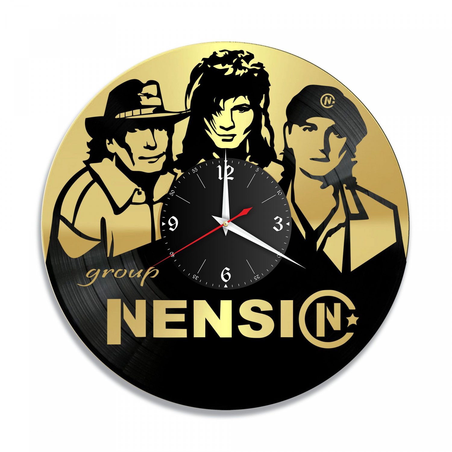 Часы настенные "Ненси, золото" из винила, №1 VC-10212-1