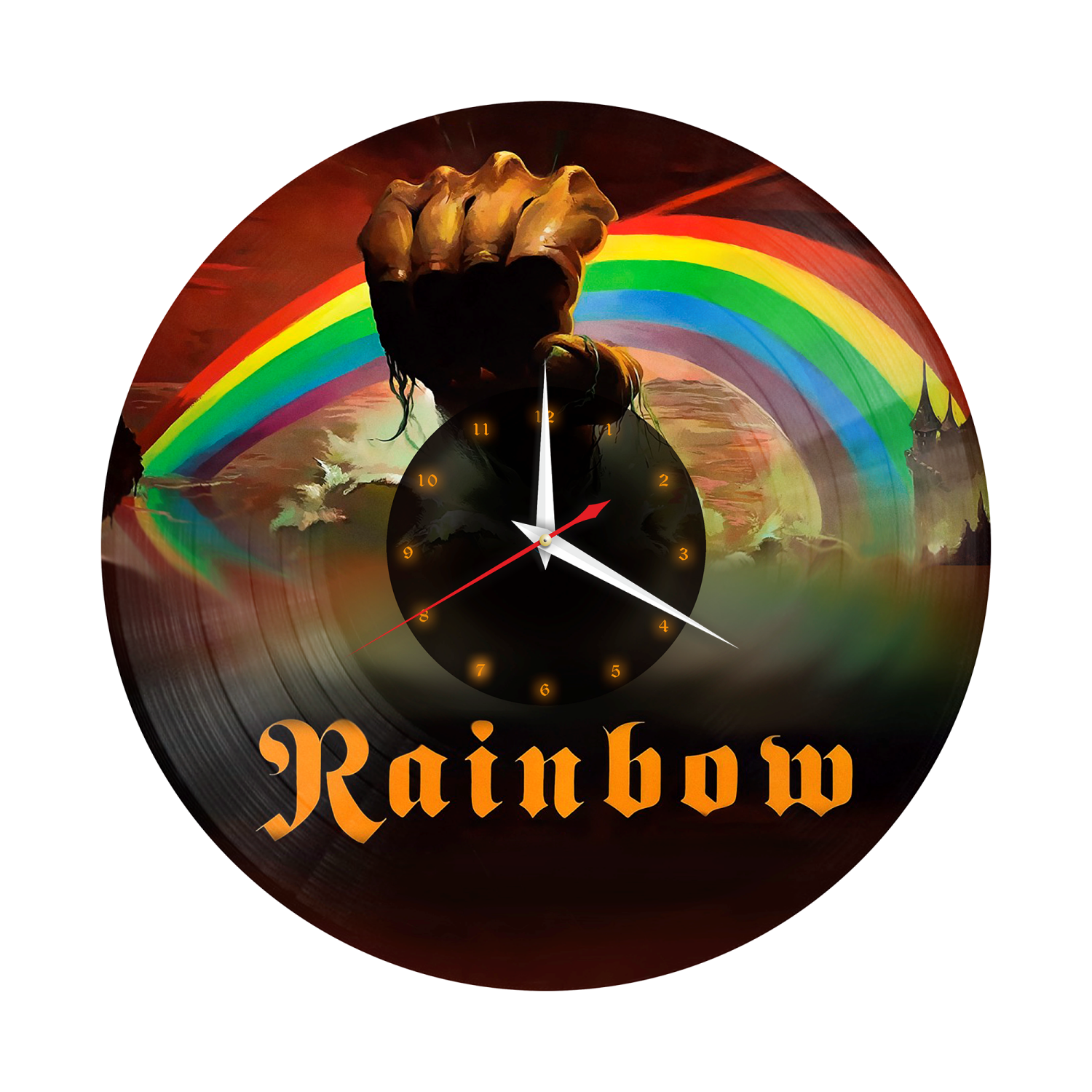 Часы настенные "группа Rainbow" из винила, №1, с принтом VC-12102