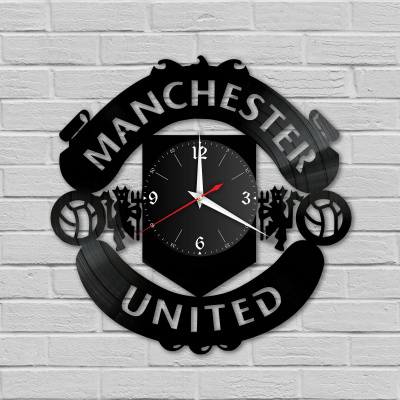 Часы настенные "Манчестер Юнайтед (Manchester United)" из винила, №1
