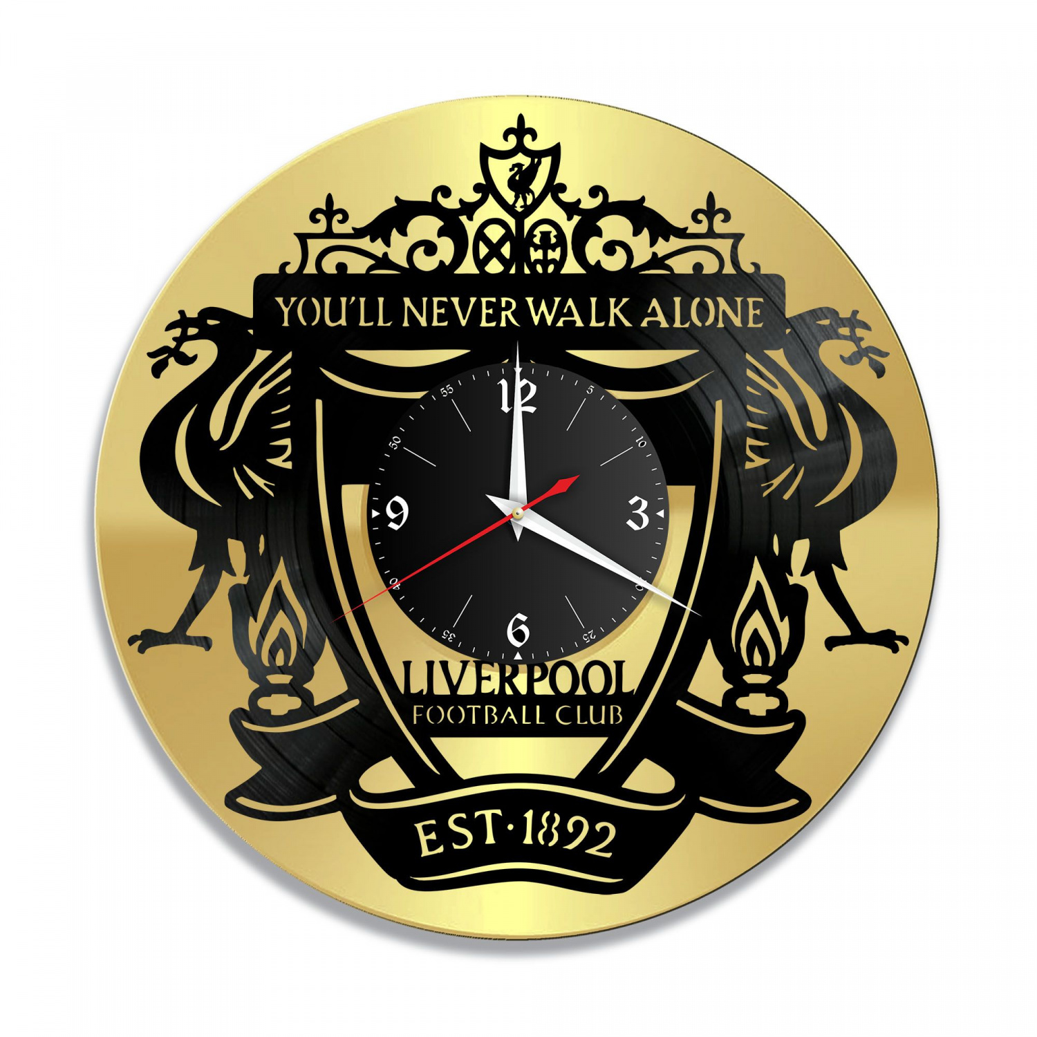 Часы настенные "Ливерпуль (Liverpool), золото" из винила, №3 VC-10543-1