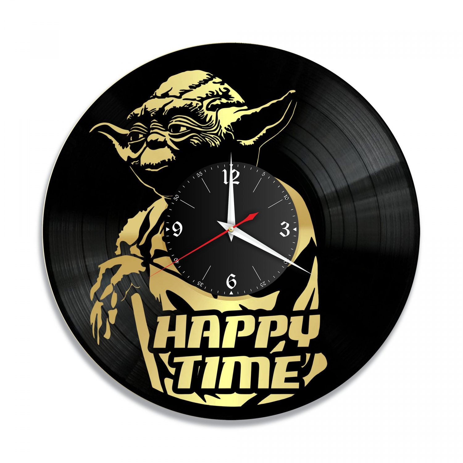 Часы настенные "Звездные Войны (Star Wars), золото" из винила, №9 VC-12031-1