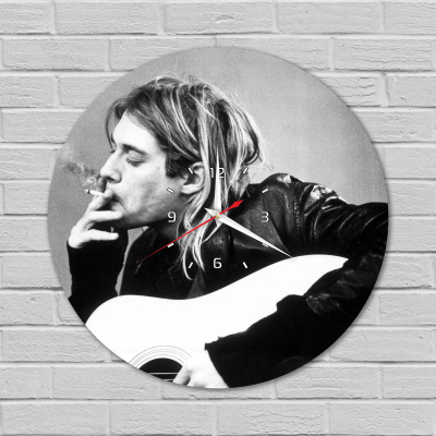 Часы настенные "группа Nirvana" из винила, №1, с принтом