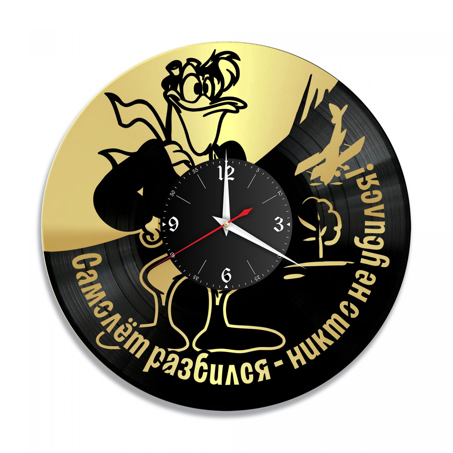 Часы настенные "м/ф Утиные истории, золото" из винила, №1 VC-10336-1