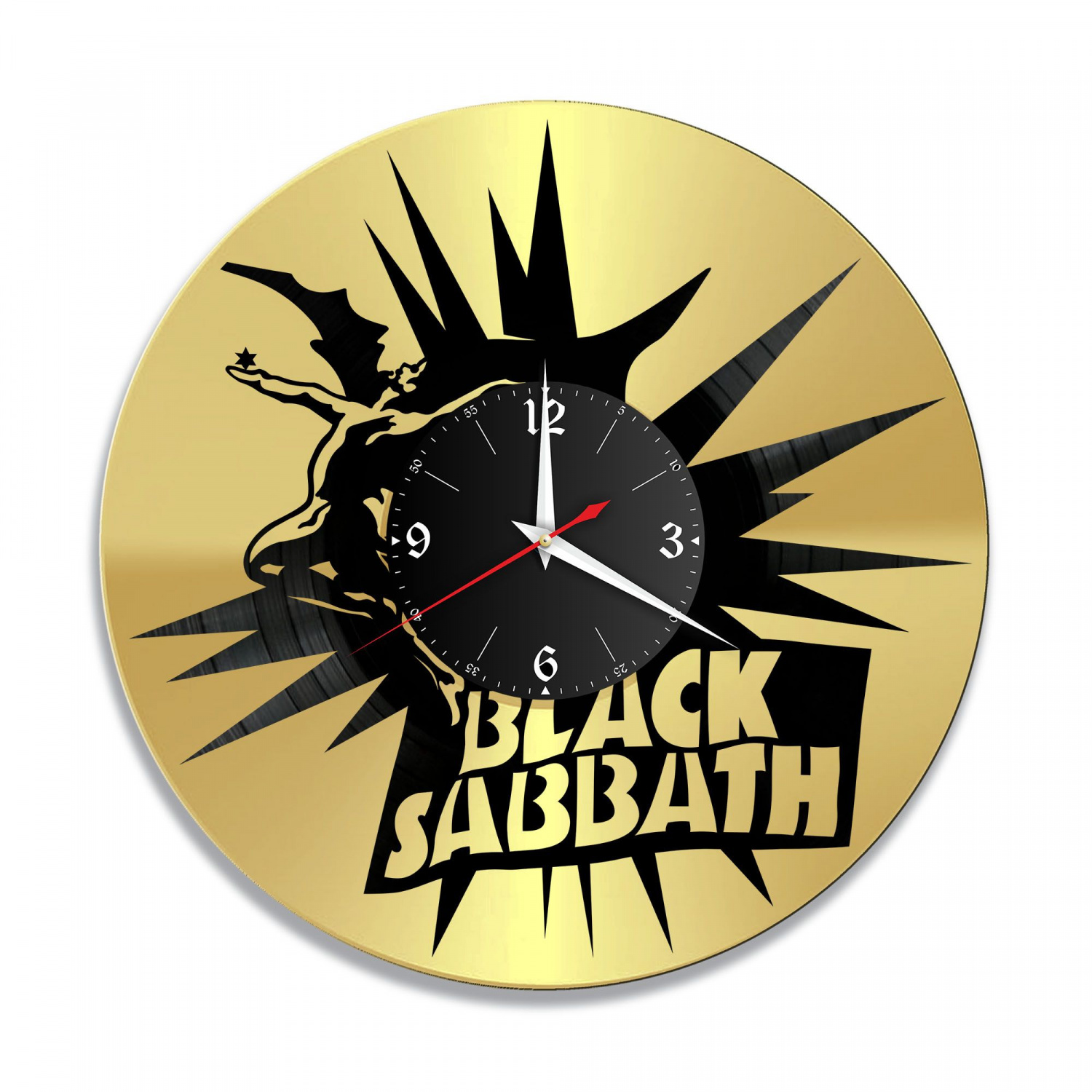 Часы настенные "группа Black Sabbath, золото" из винила, №1 VC-10082-1