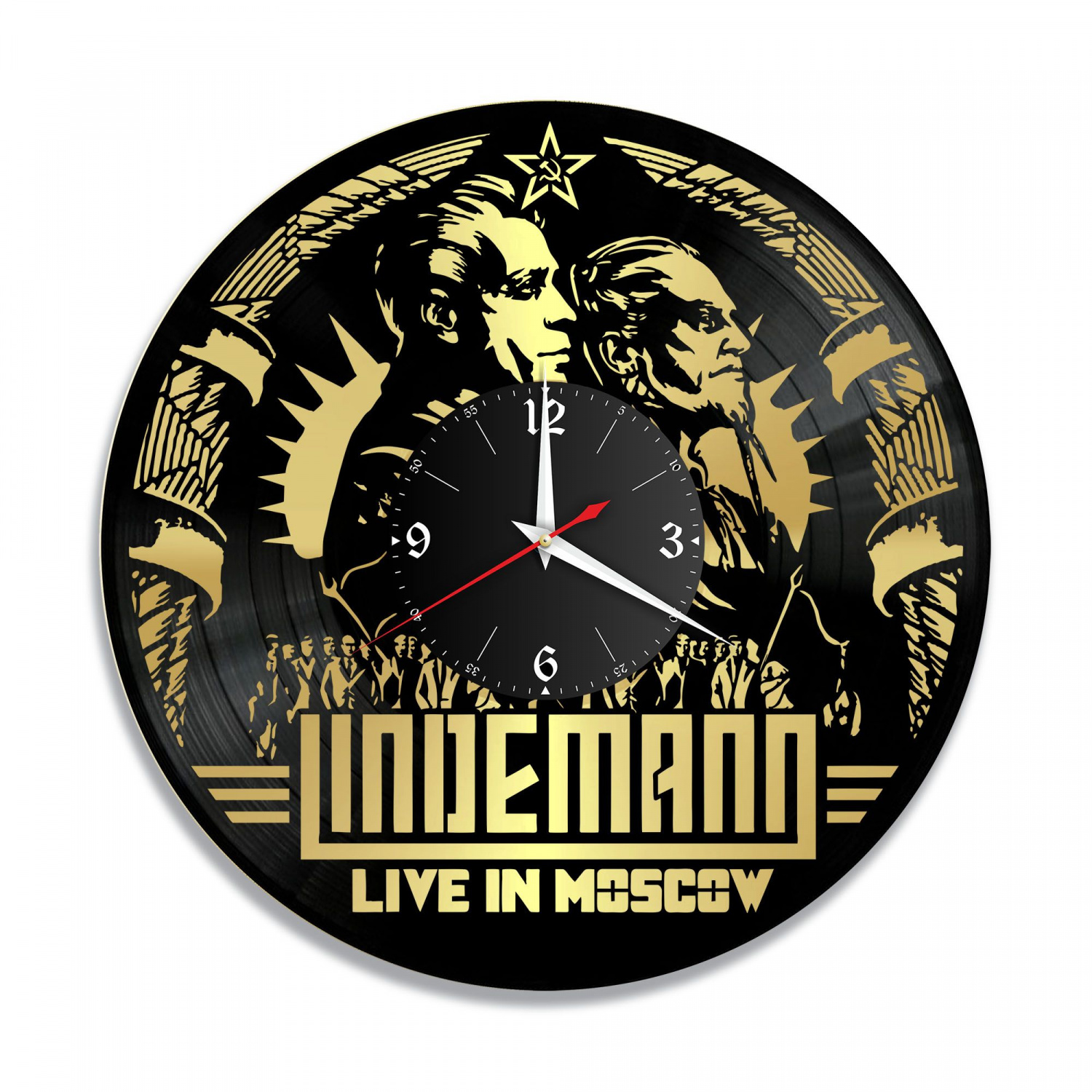 Часы настенные "Lindemann, золото" из винила, №1 VC-10818-1