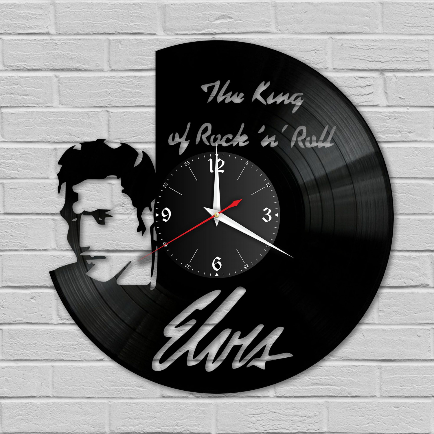 Часы настенные "Элвис Пресли (Elvis Presley)" из винила, №2 VC-10195