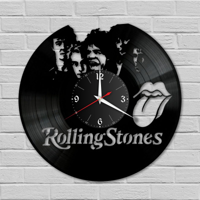 Часы настенные "группа Rolling Stones" из винила, №3