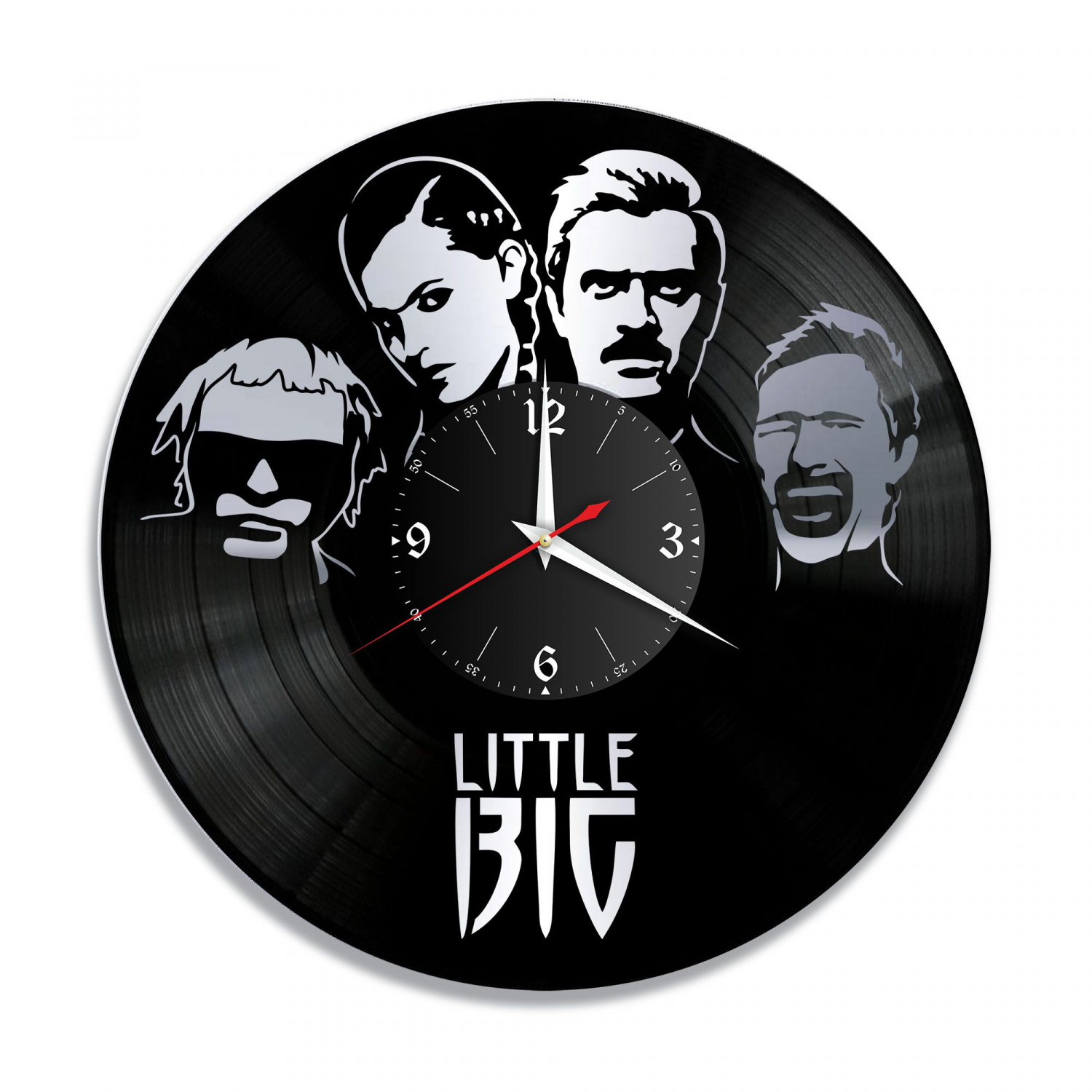 Часы настенные "группа Little Big, серебро" из винила, №1 VC-10017-2