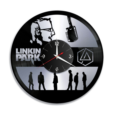 Часы настенные "группа Linkin Park, серебро" из винила, №2