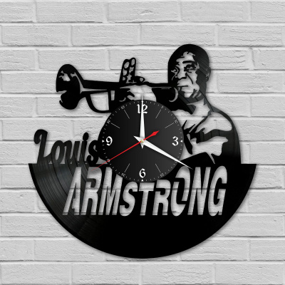 Часы настенные "Louis Armstrong (Луи Армстронг)" из винила, №2