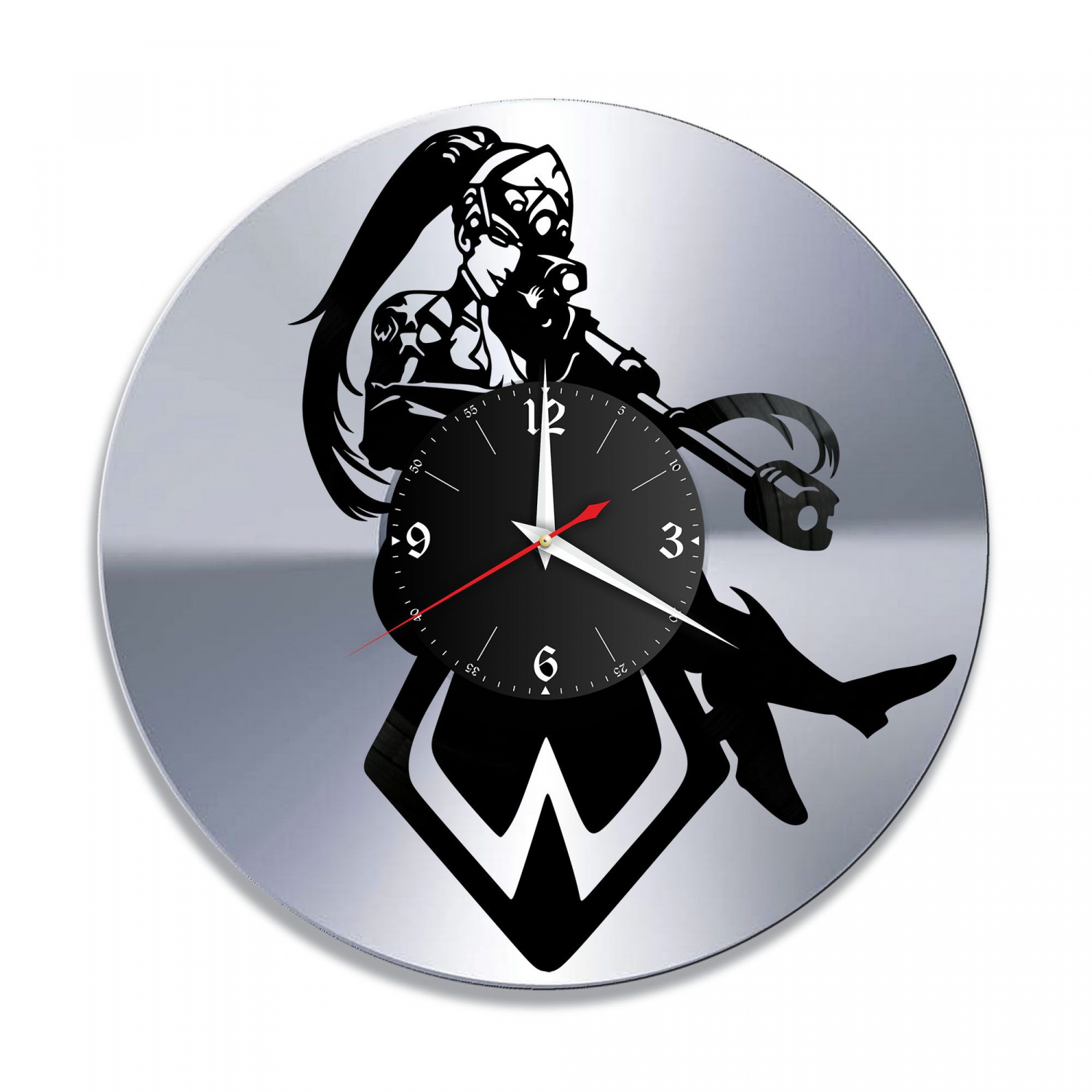 Часы настенные "Overwatch, серебро" из винила, №1 VC-10560-2