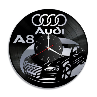 Часы настенные "Audi A8, серебро" из винила, №6