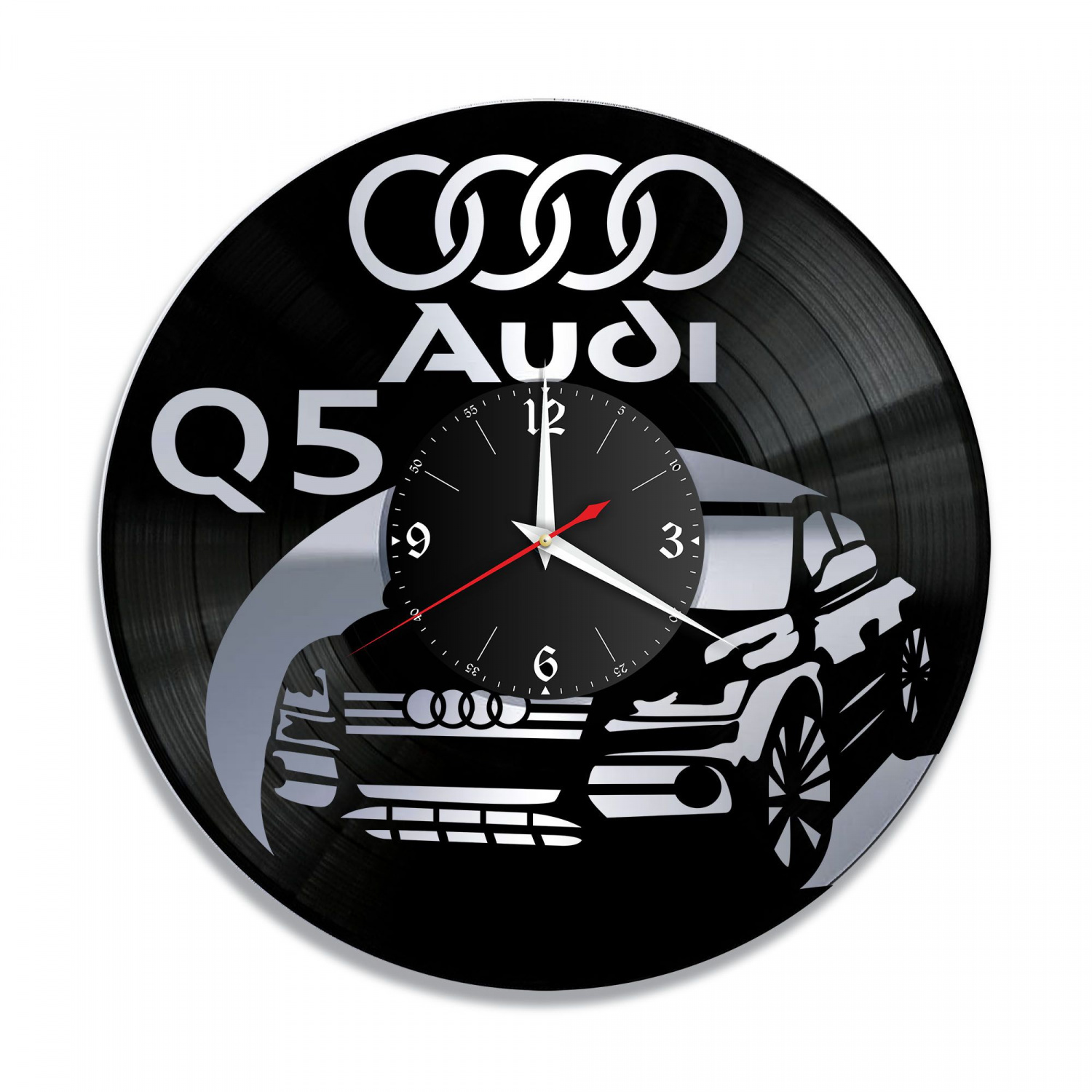 Часы настенные "Audi Q5, серебро" из винила, №5 VC-10804-2