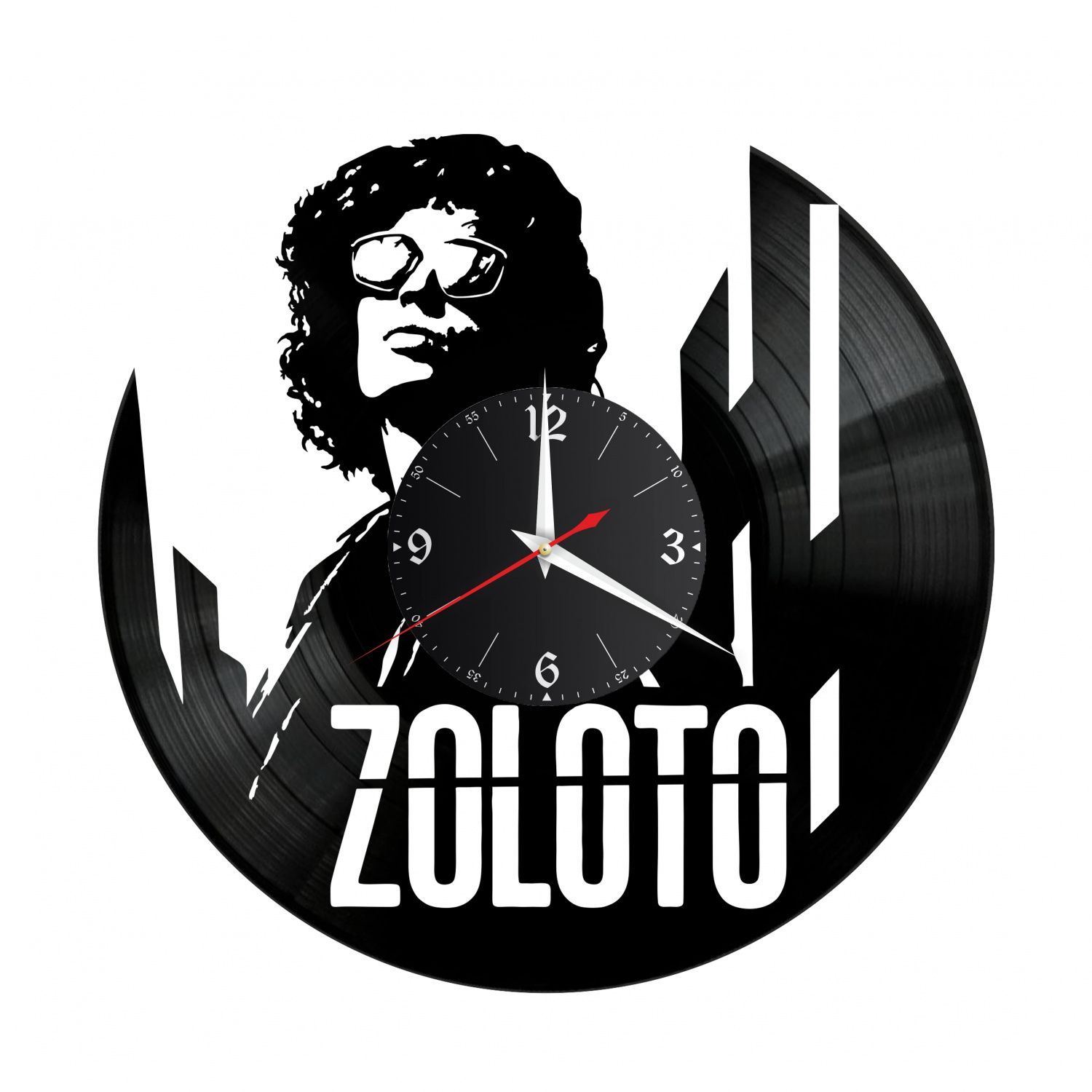 Часы настенные "Группа ZOLOTO" из винила, №1 VC-14004