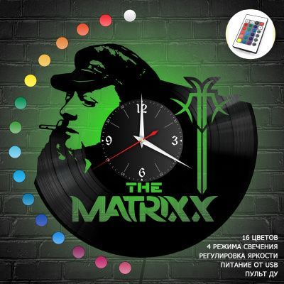Часы с подсветкой "группа The Matrixx" из винила, №2