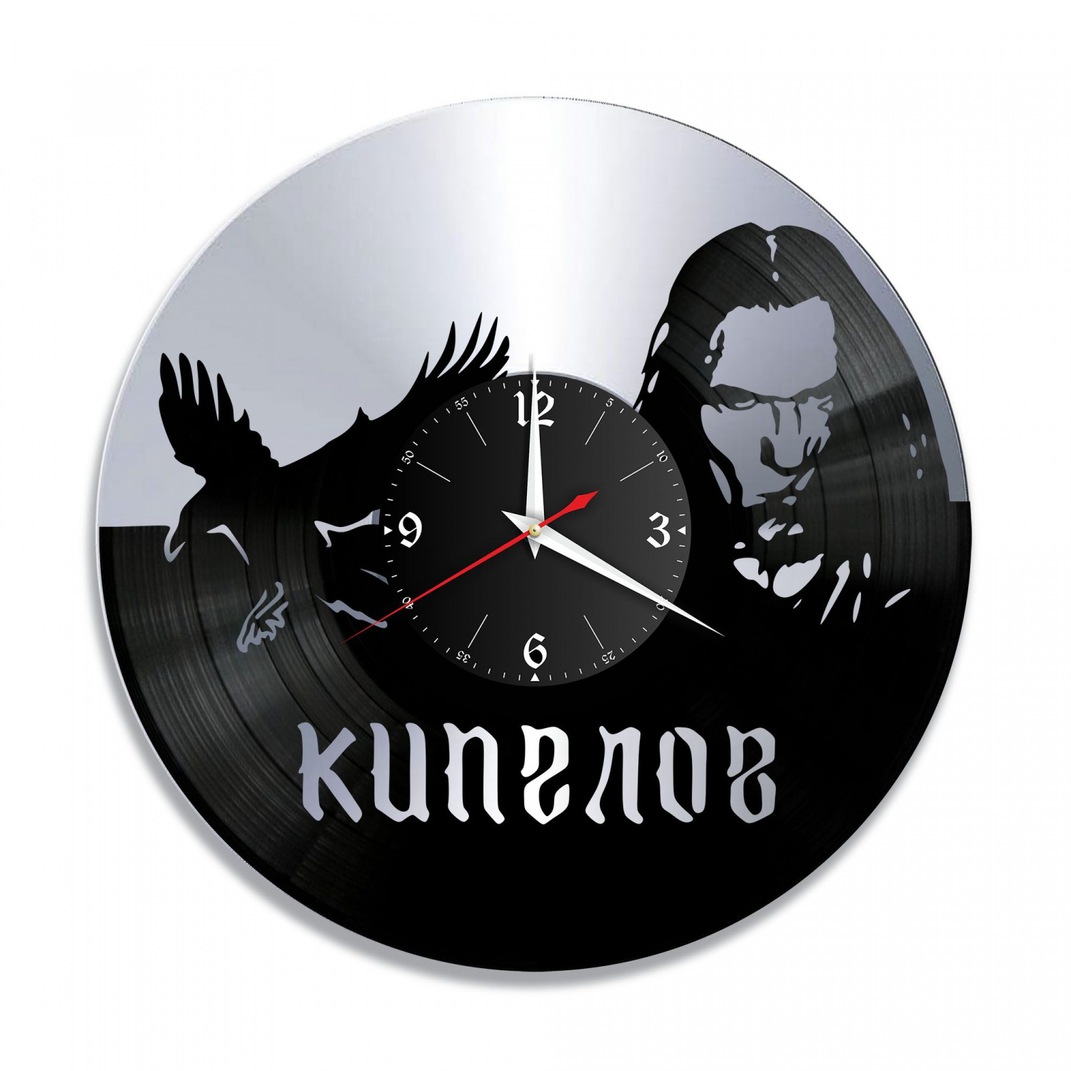 Часы настенные "Кипелов (Ария), серебро" из винила, №1 VC-10040-2