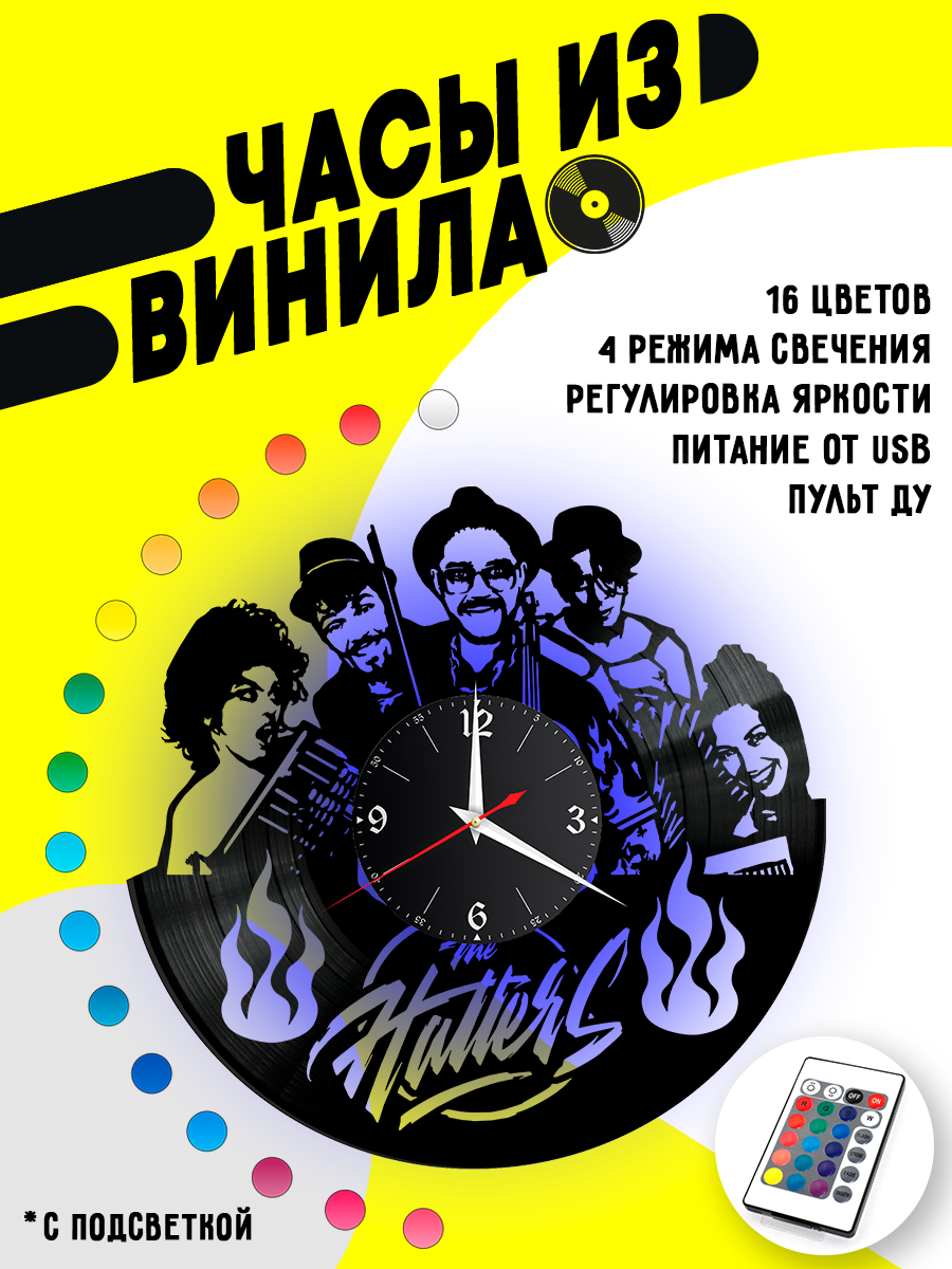 Часы с подсветкой Группа The Hatters из винила VC-14015-PREM