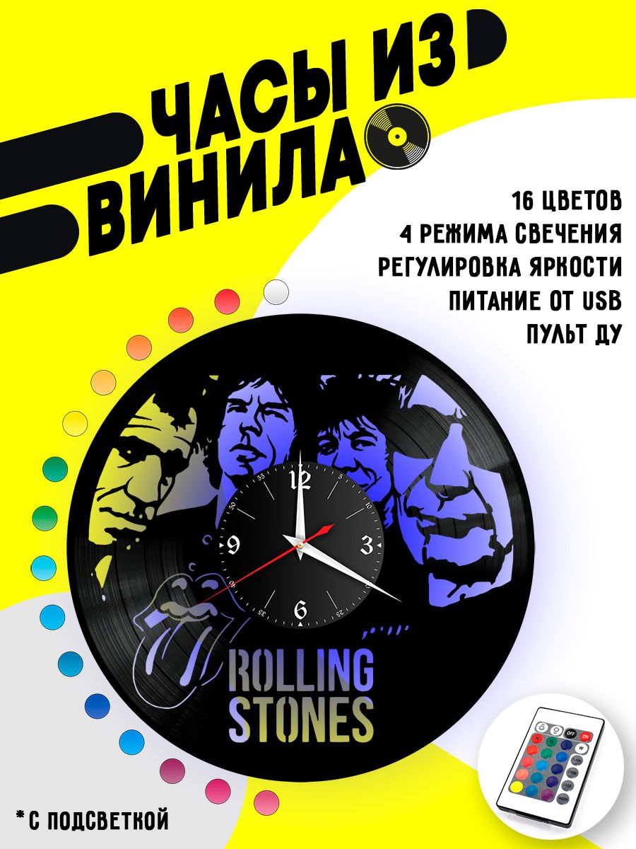 Часы с подсветкой Rolling Stones VC-10157-PREM