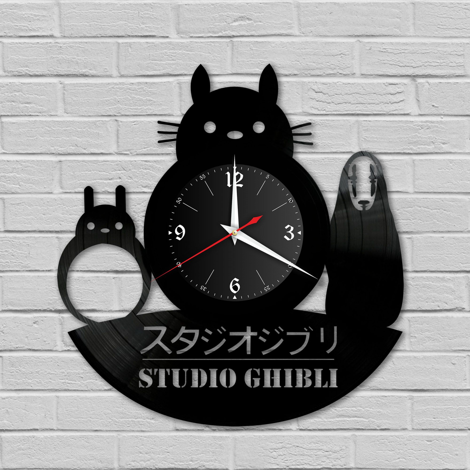 Часы настенные "Японская студия CHIBLI" из винила, №1 VC-10345
