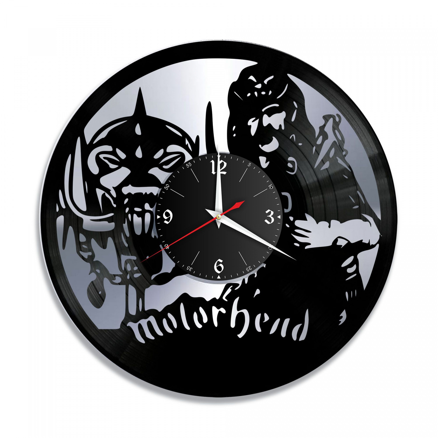 Часы настенные "группа Motorhead, серебро" из винила, №1 VC-10121-2