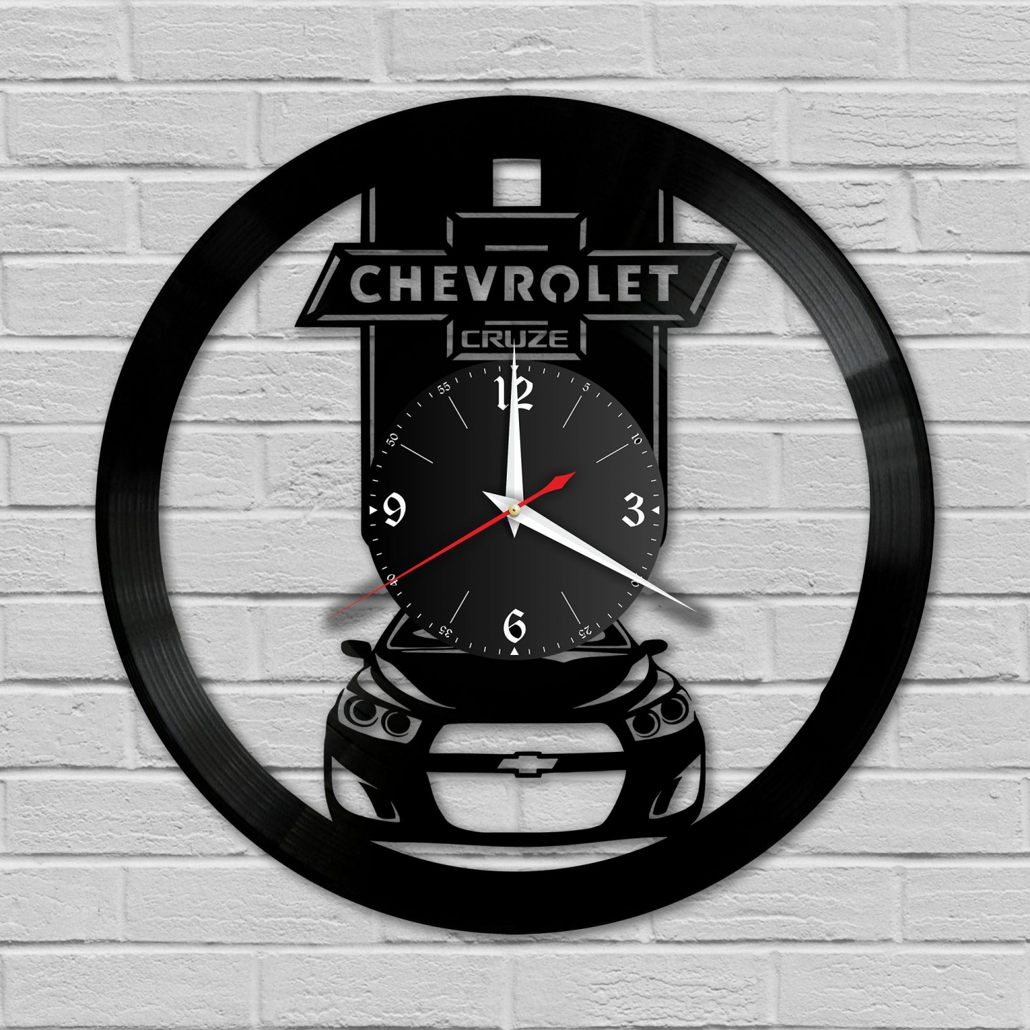 Часы настенные "Chevrolet Cruze" из винила, №2 VC-10407