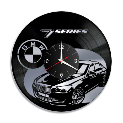 Часы настенные "BMW X7, серебро" из винила, №3