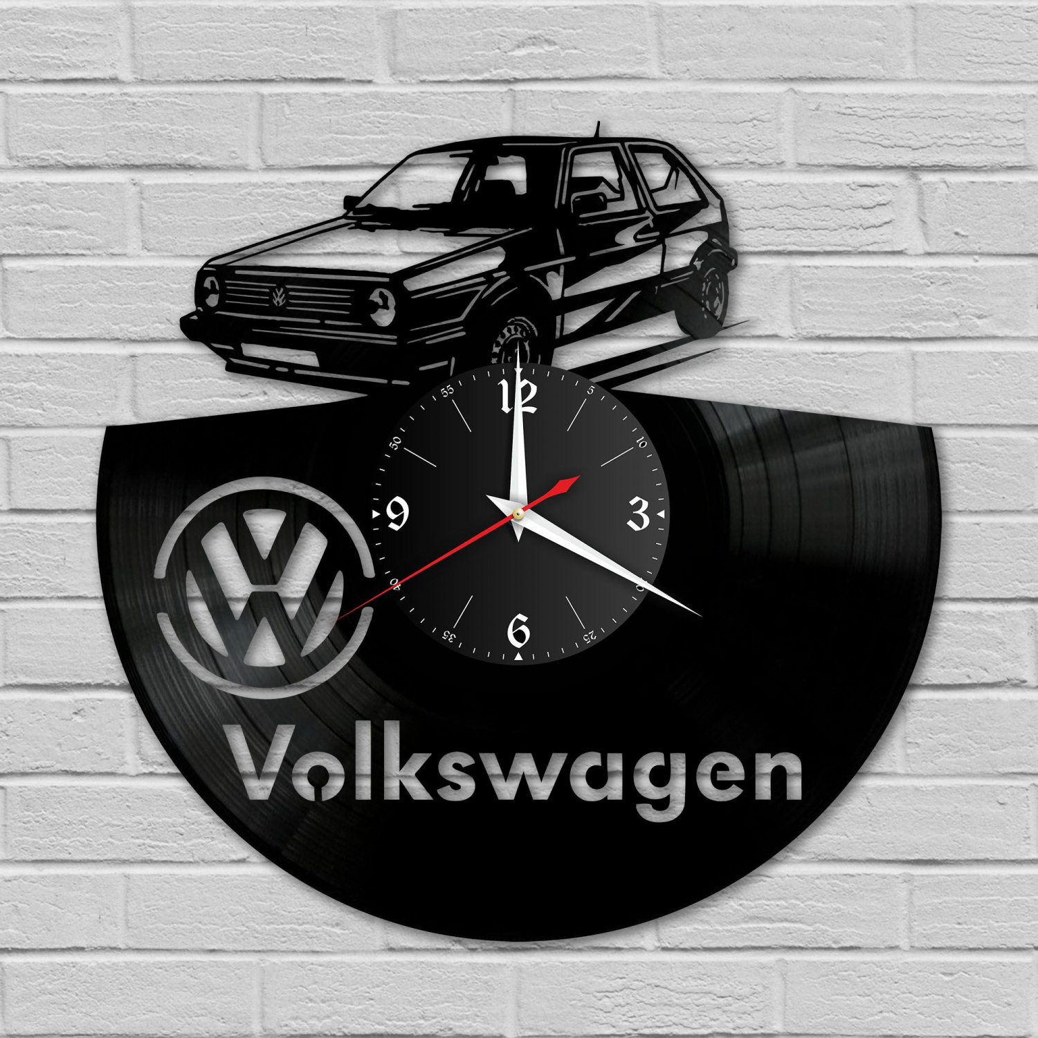 Часы настенные "Volkswagen" из винила, №3 VC-10433