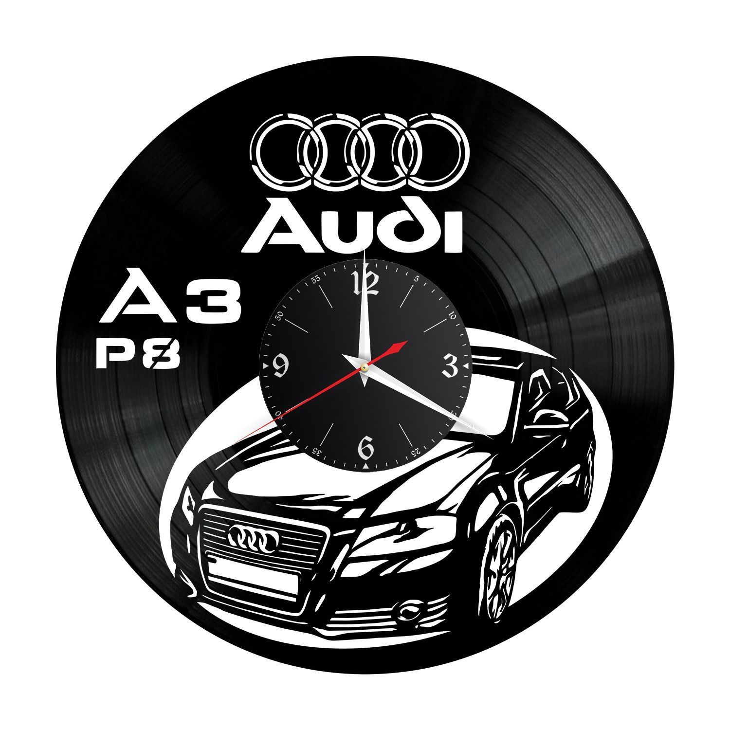 Часы настенные "Ауди A3 P8 (Audi)" из винила, №9 VC-12202
