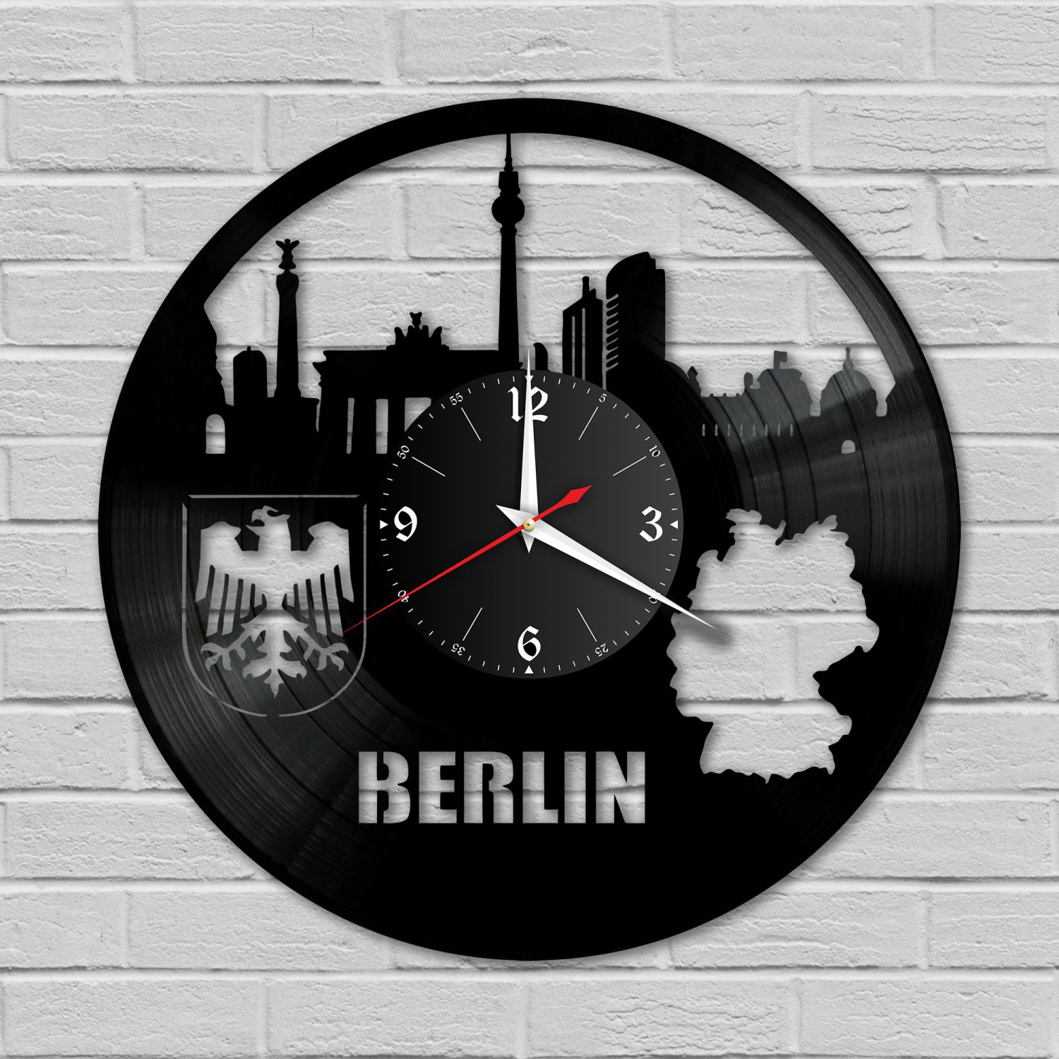 Часы настенные "Берлин" из винила, №1 VC-10469