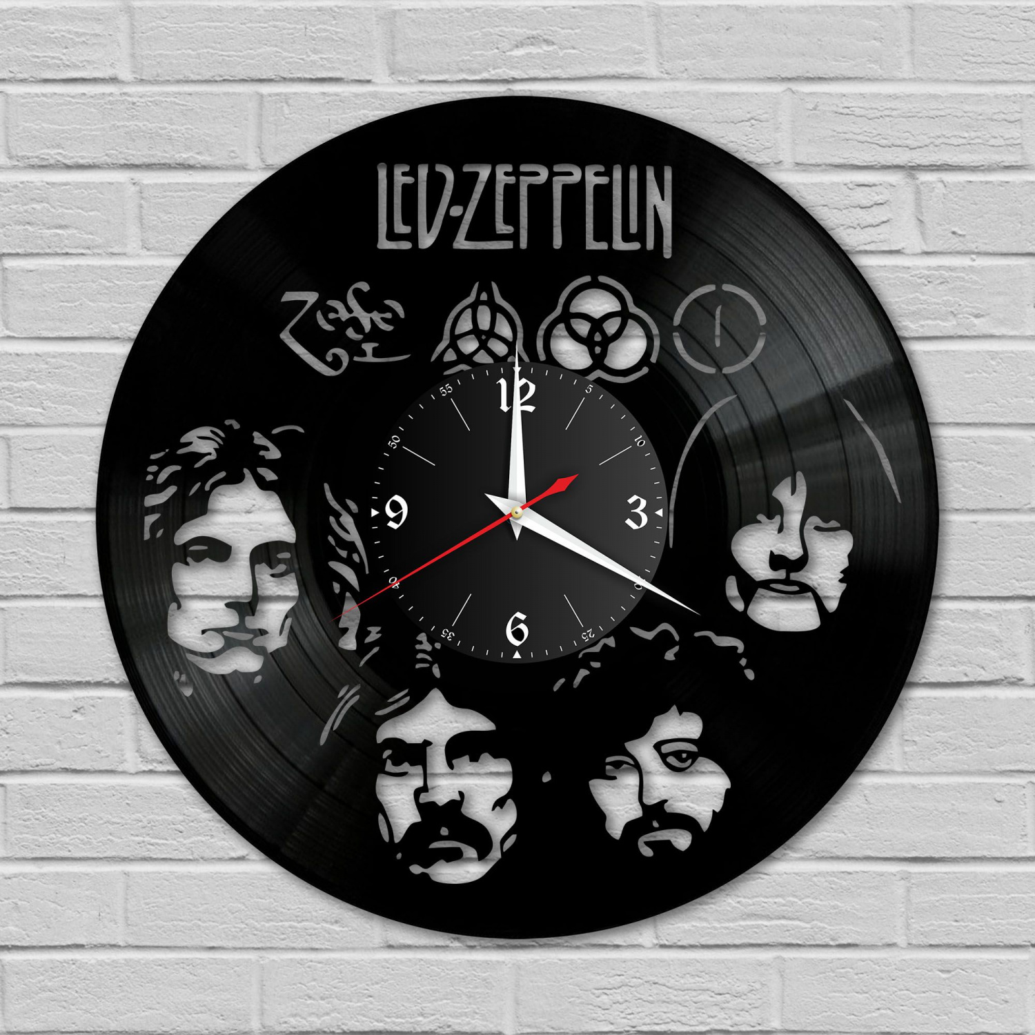 Часы настенные "группа Led Zeppelin" из винила, №1 VC-10106