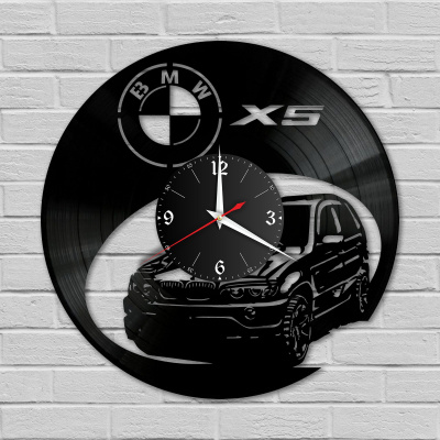Часы настенные "BMW X5" из винила, №2