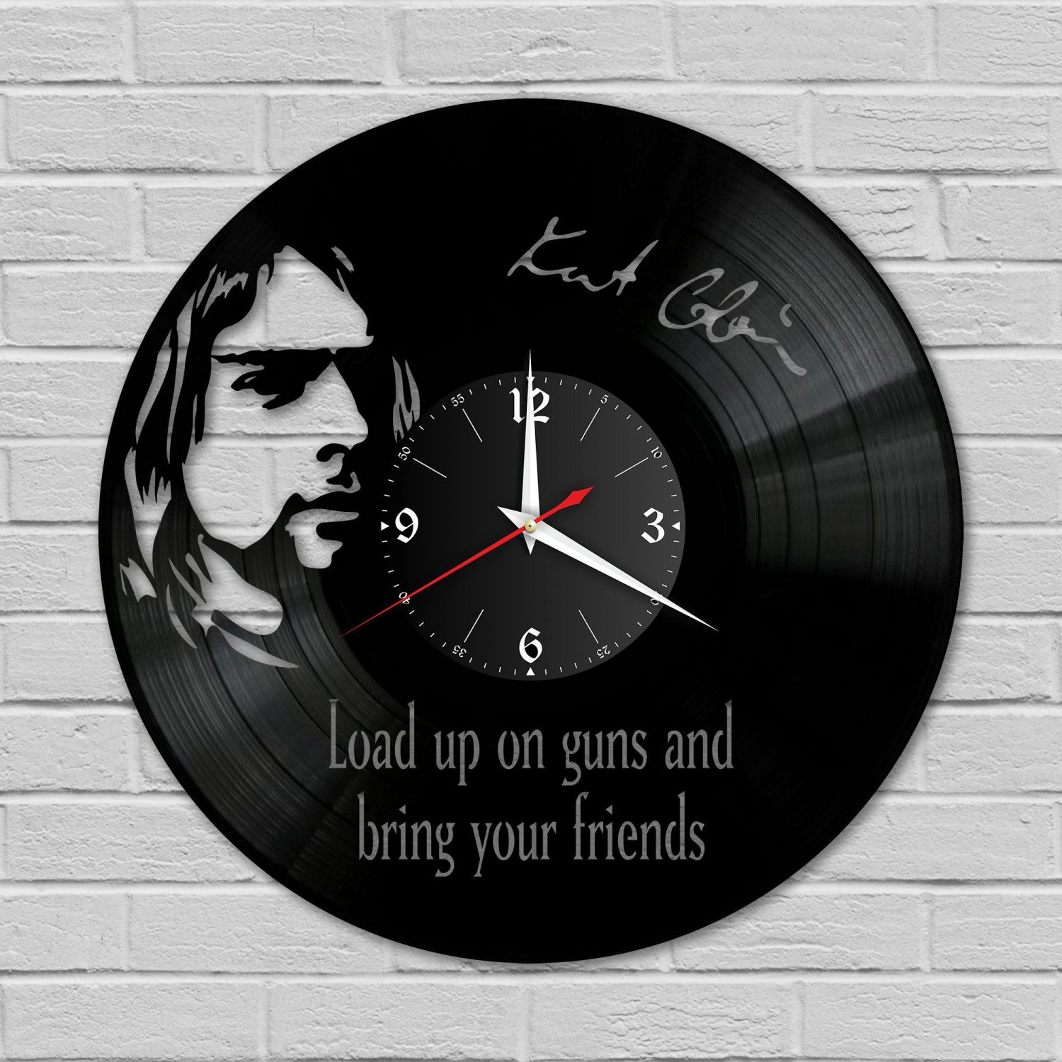 Часы настенные "группа Nirvana" из винила, №4 VC-10130