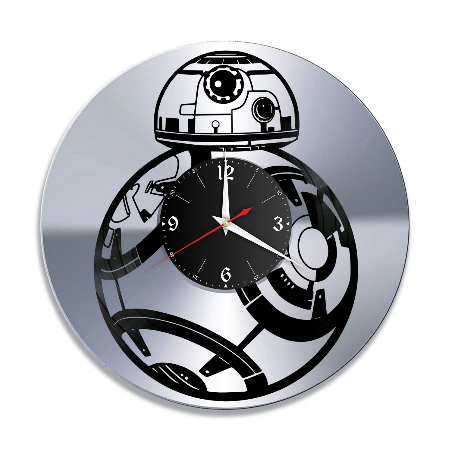 Часы настенные "Звездные Войны (Star Wars), серебро" из винила, №8 VC-10933-2