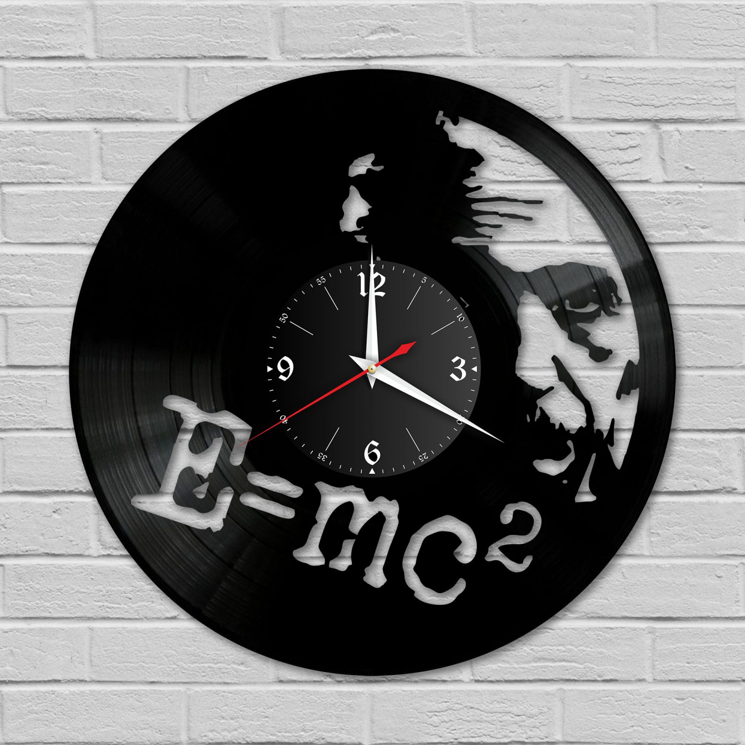 Часы настенные "Альберт Эйнштейн" из винила, №1 VC-10752