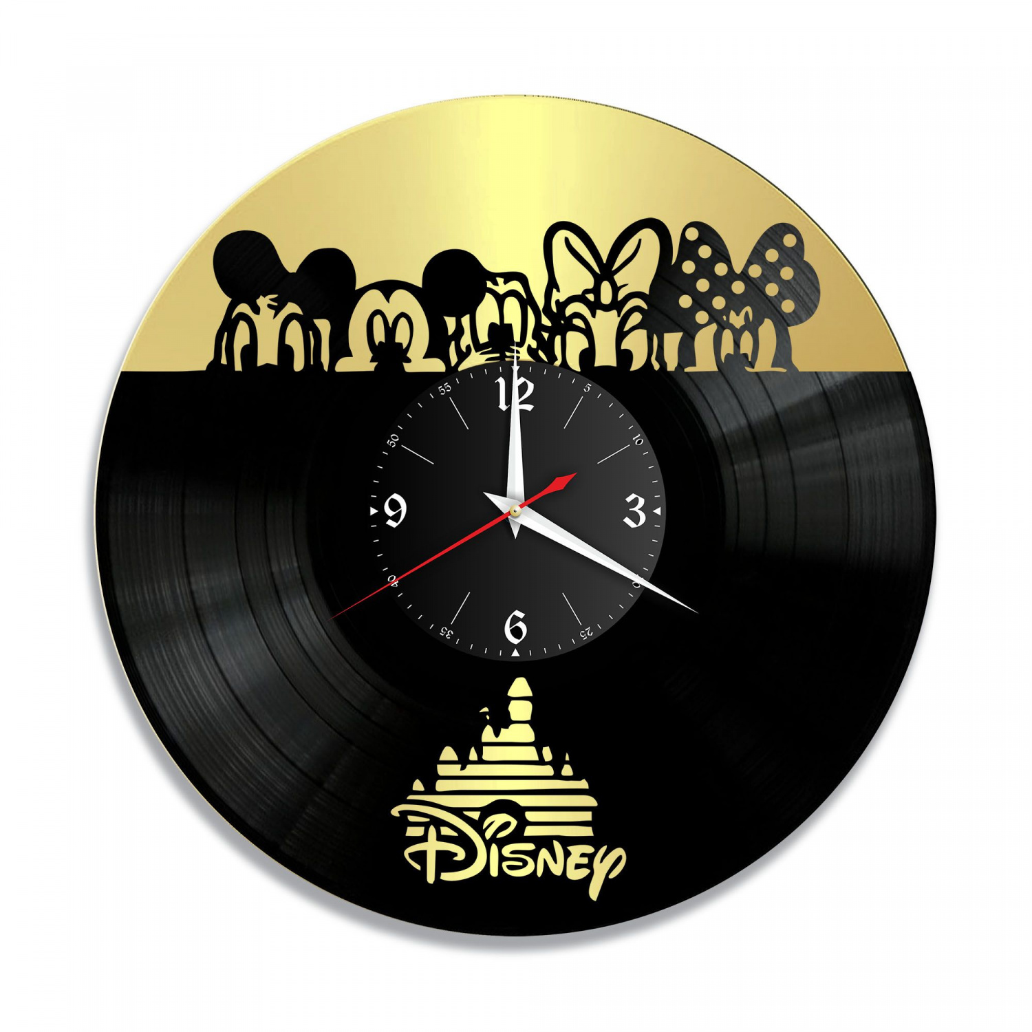 Часы настенные "Дисней (Disney), золото" из винила, №2 VC-10932-1