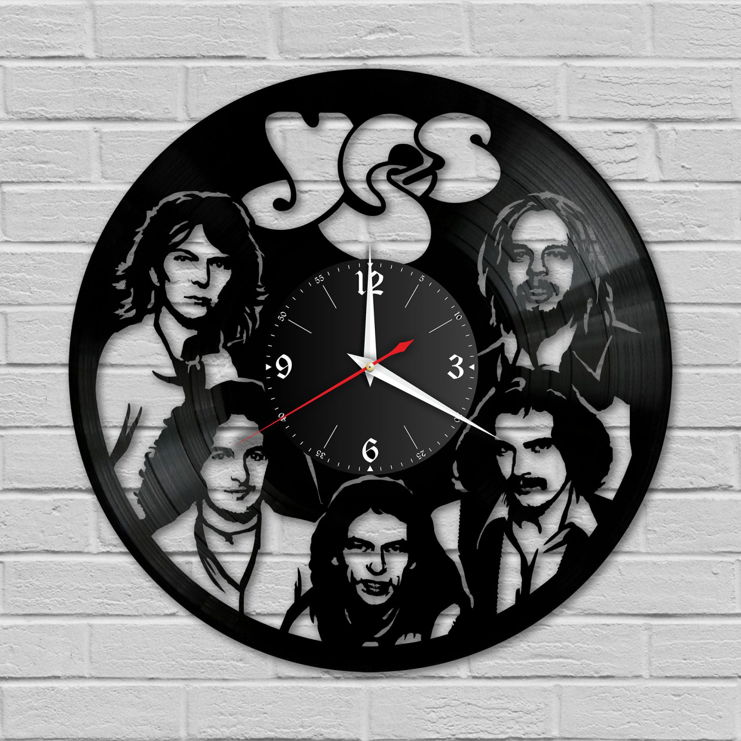 Часы настенные "группа Yes" из винила, №1 VC-10177