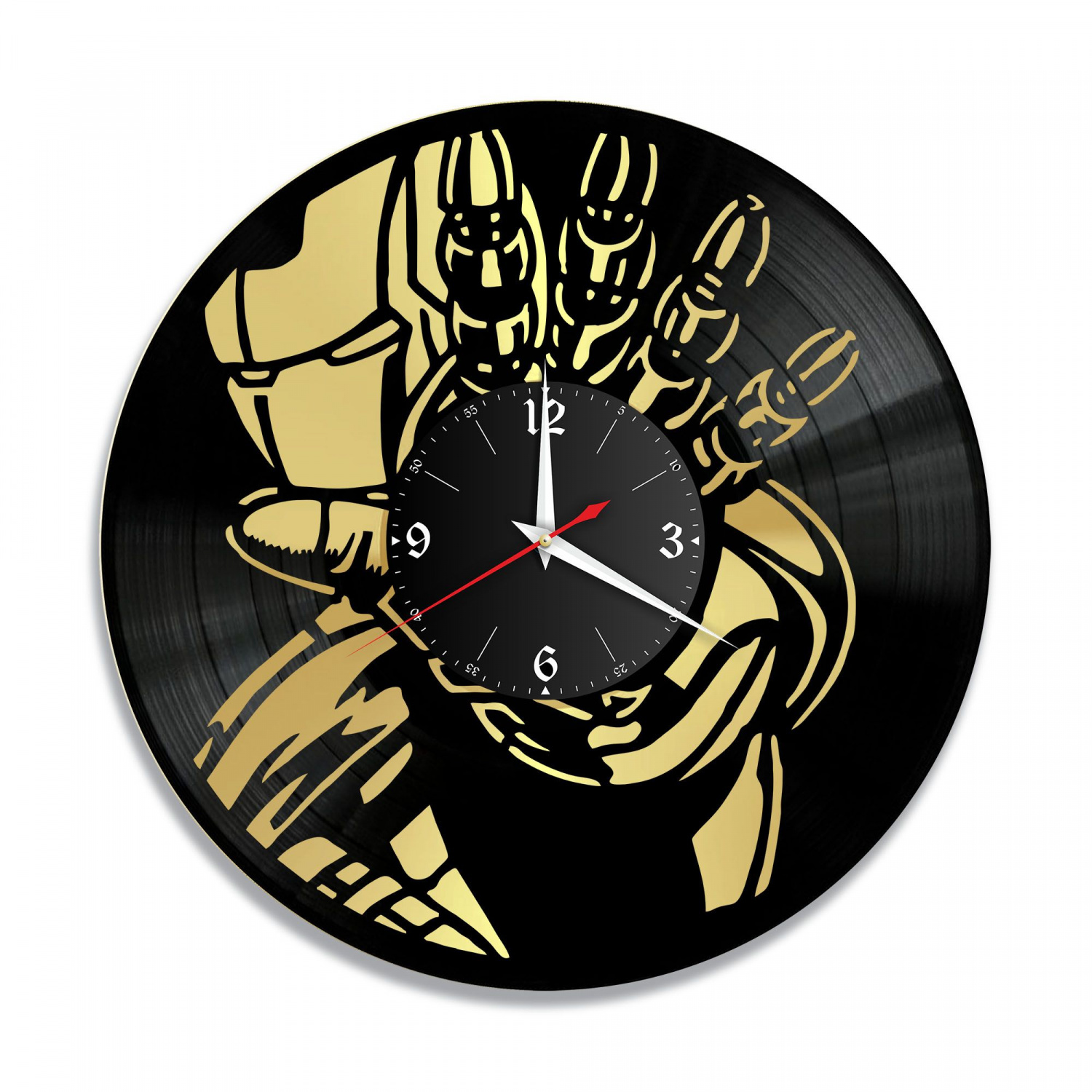 Часы настенные "группа Iron Man, золото" из винила, №2 VC-10309-1