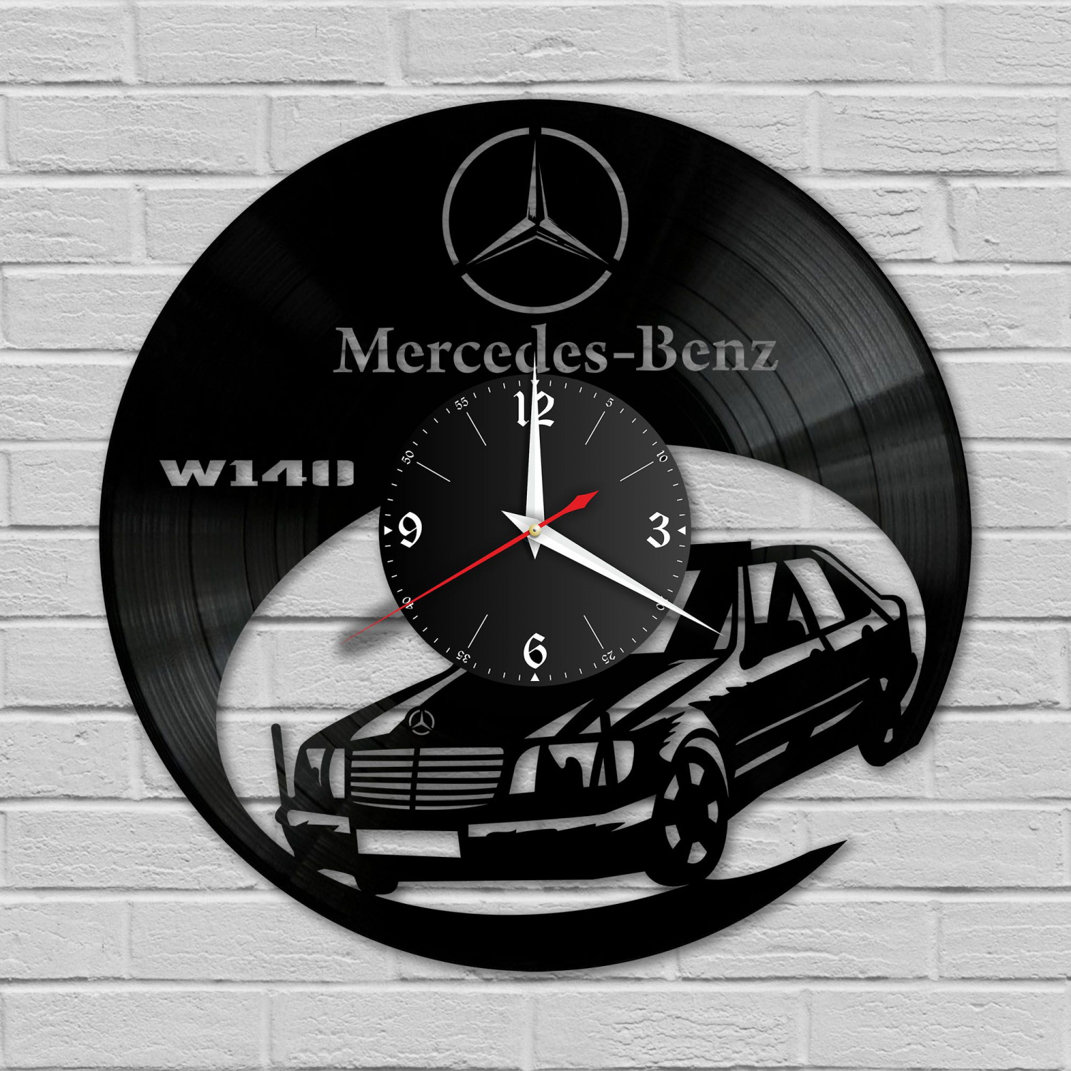 Часы настенные "Mercedes W140" из винила, №6 VC-10820