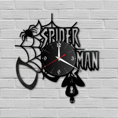 Часы настенные "Человек-паук (Spiderman)" из винила, №1