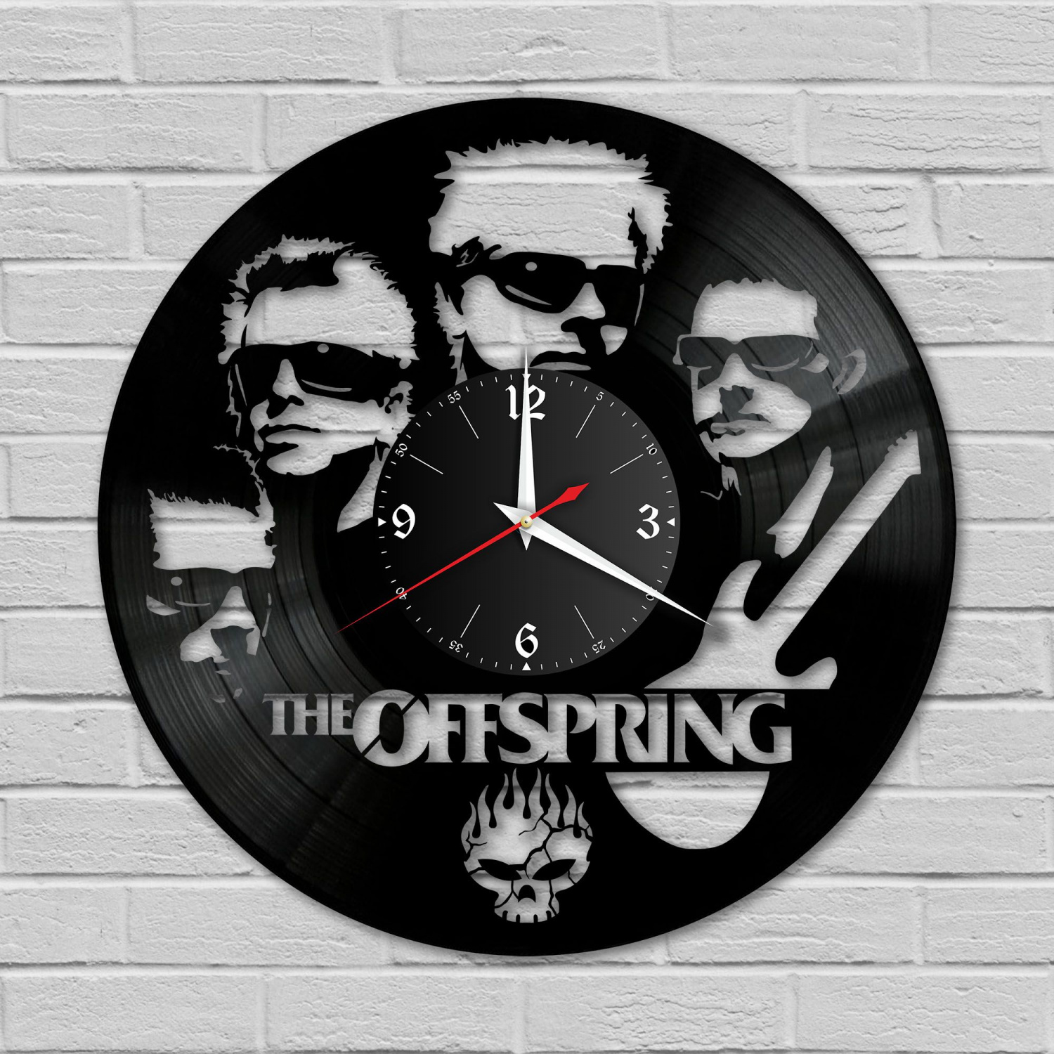 Часы настенные "группа The Offspring" из винила, №1 VC-10171