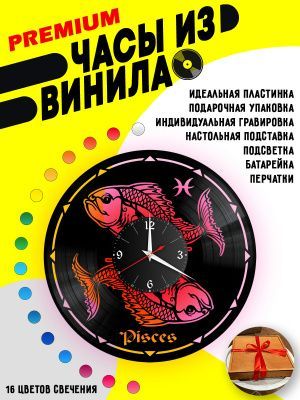 Часы с подсветкой Знаки Зодиака (Рыбы)