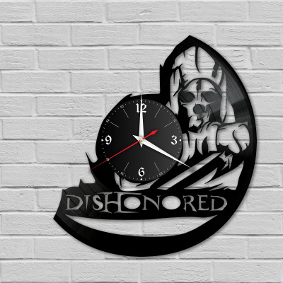 Часы настенные "Игра Dishonored" из винила, №1