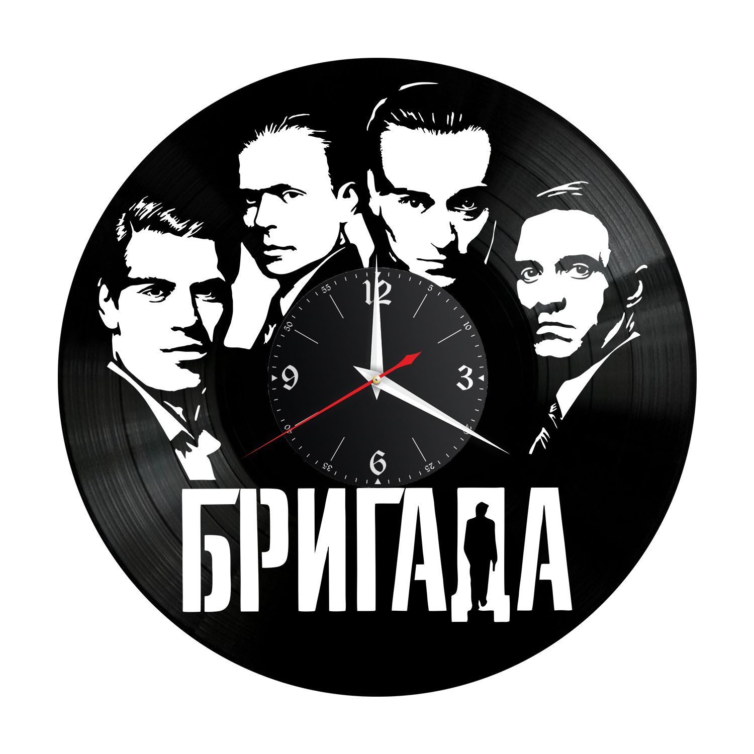 Часы настенные "Фильм Бригада" из винила, №1 VC-12242