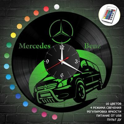 Часы с подсветкой "Mercedes (VITO)" из винила, №5