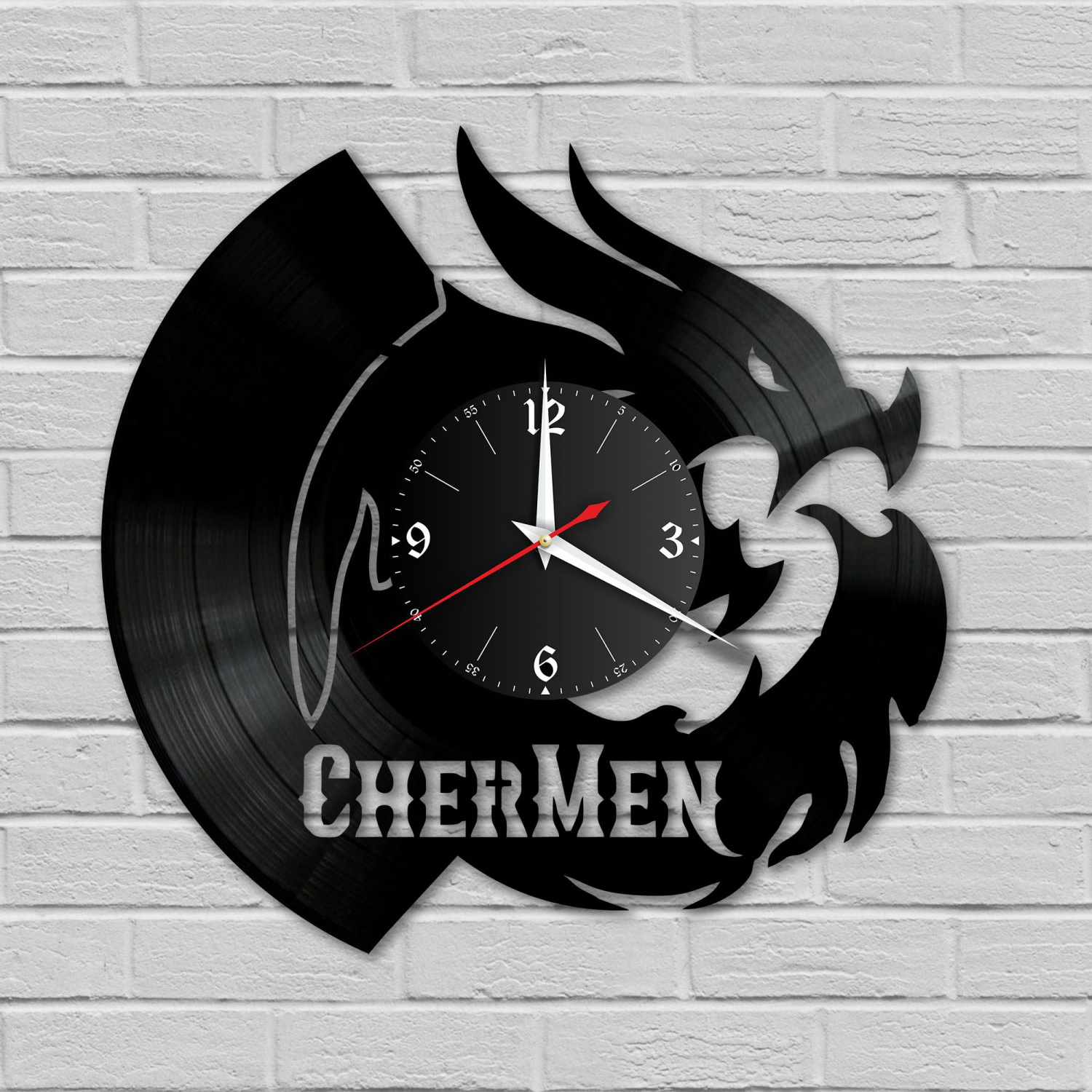 Часы настенные "группа CherMen" из винила, №1 VC-10276