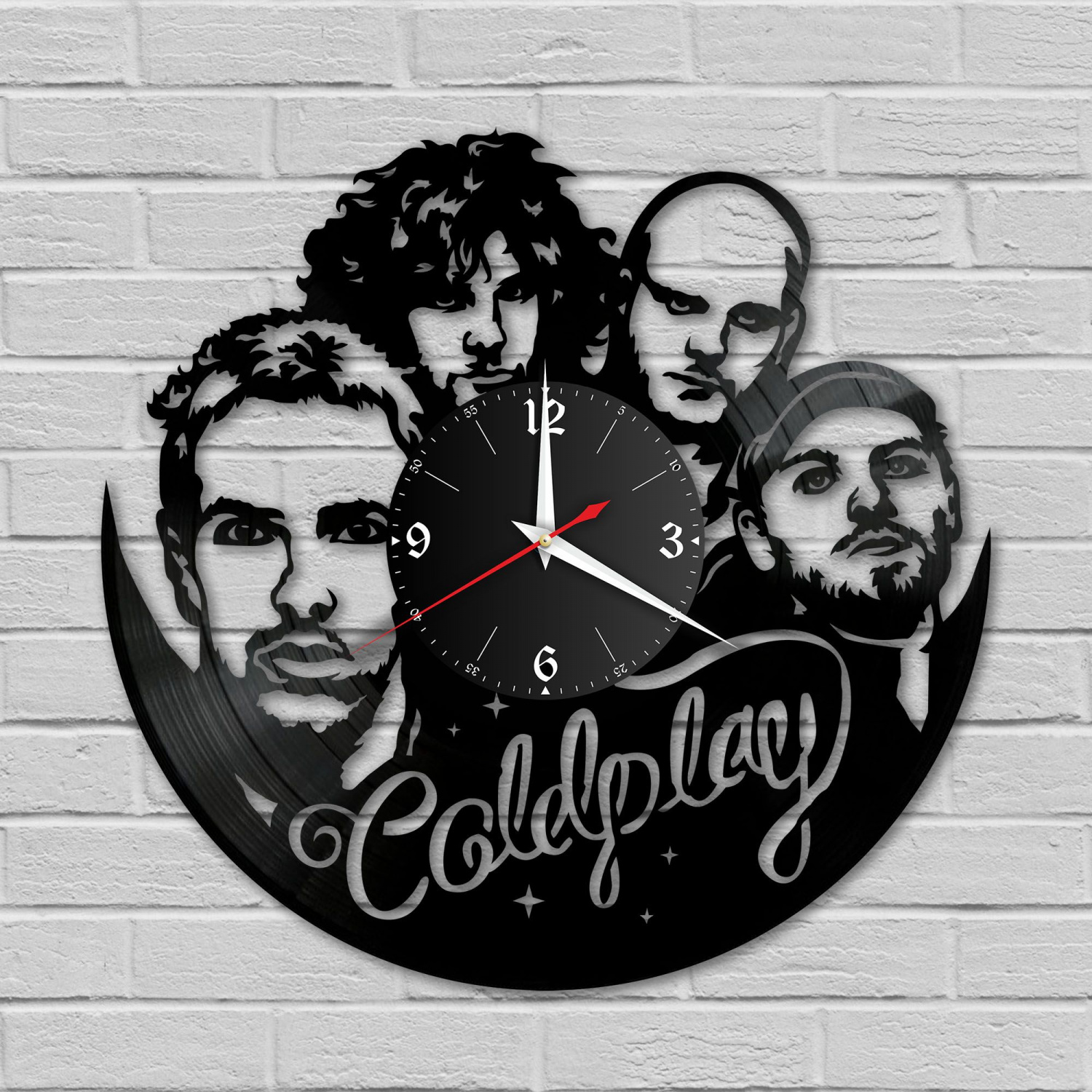 Часы настенные "группа Coldplay" из винила, №1 VC-10084