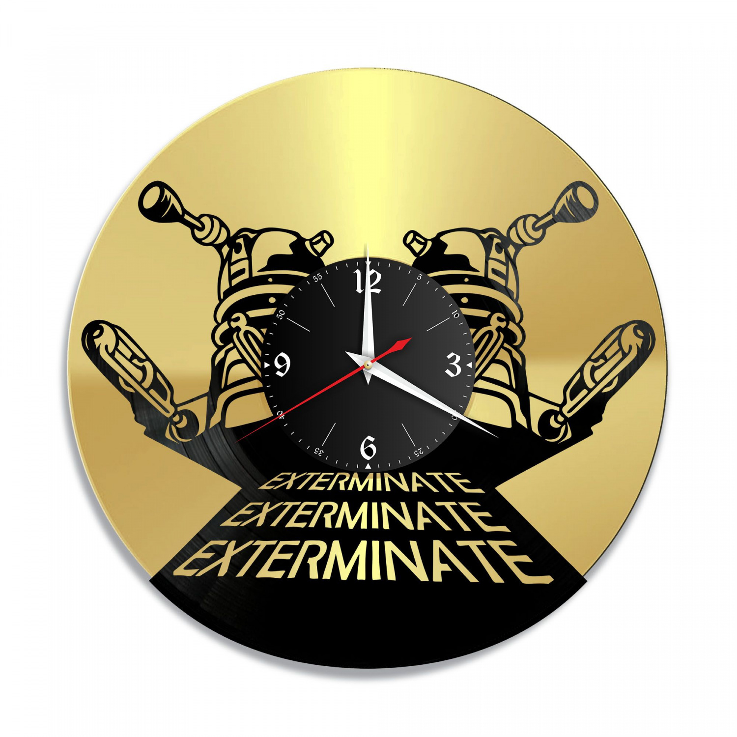 Часы настенные "Игра Exterminate, золото" из винила, №1 VC-10559-1