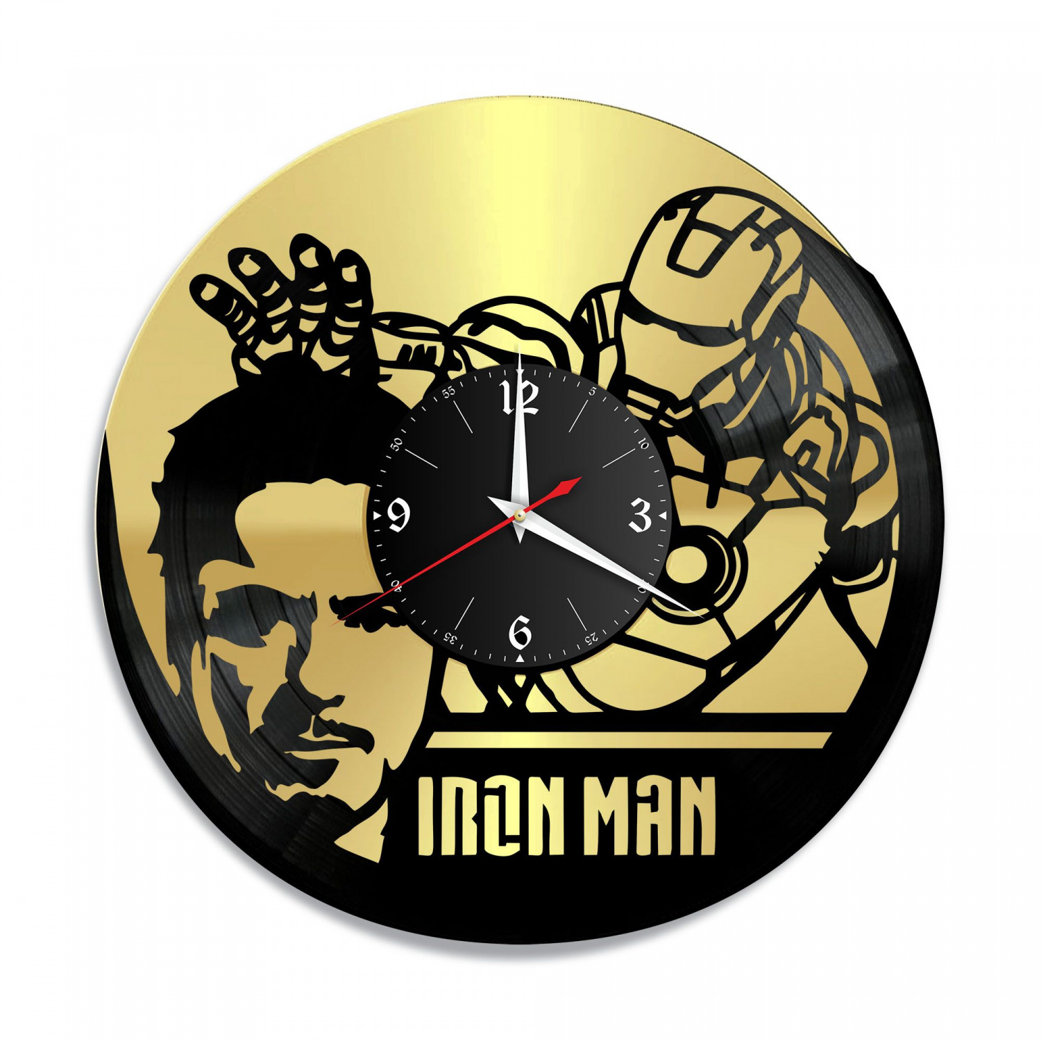 Часы настенные "группа Iron Man, золото" из винила, №4 VC-10311-1