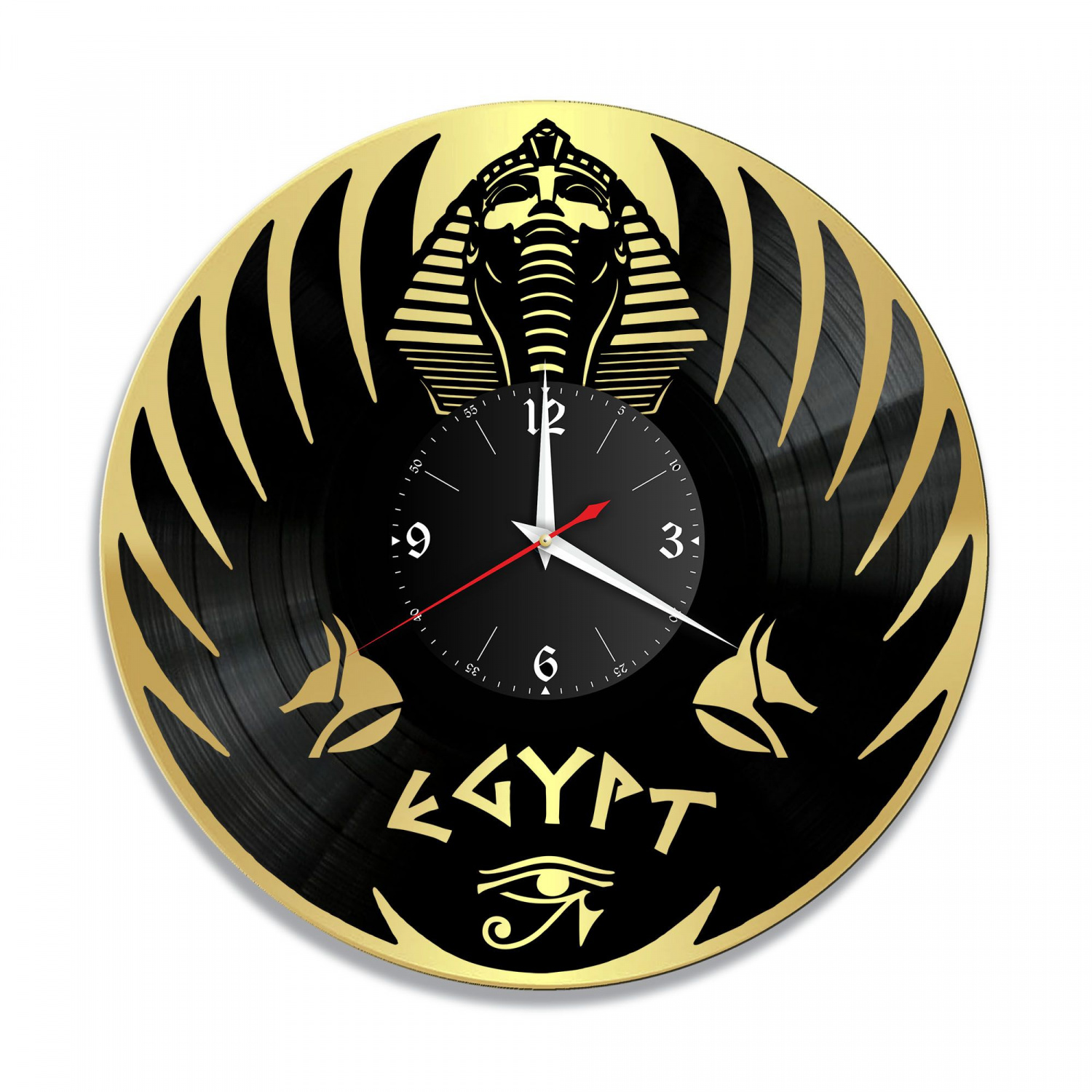 Часы настенные "Египет, золото" из винила, №1 VC-10473-1